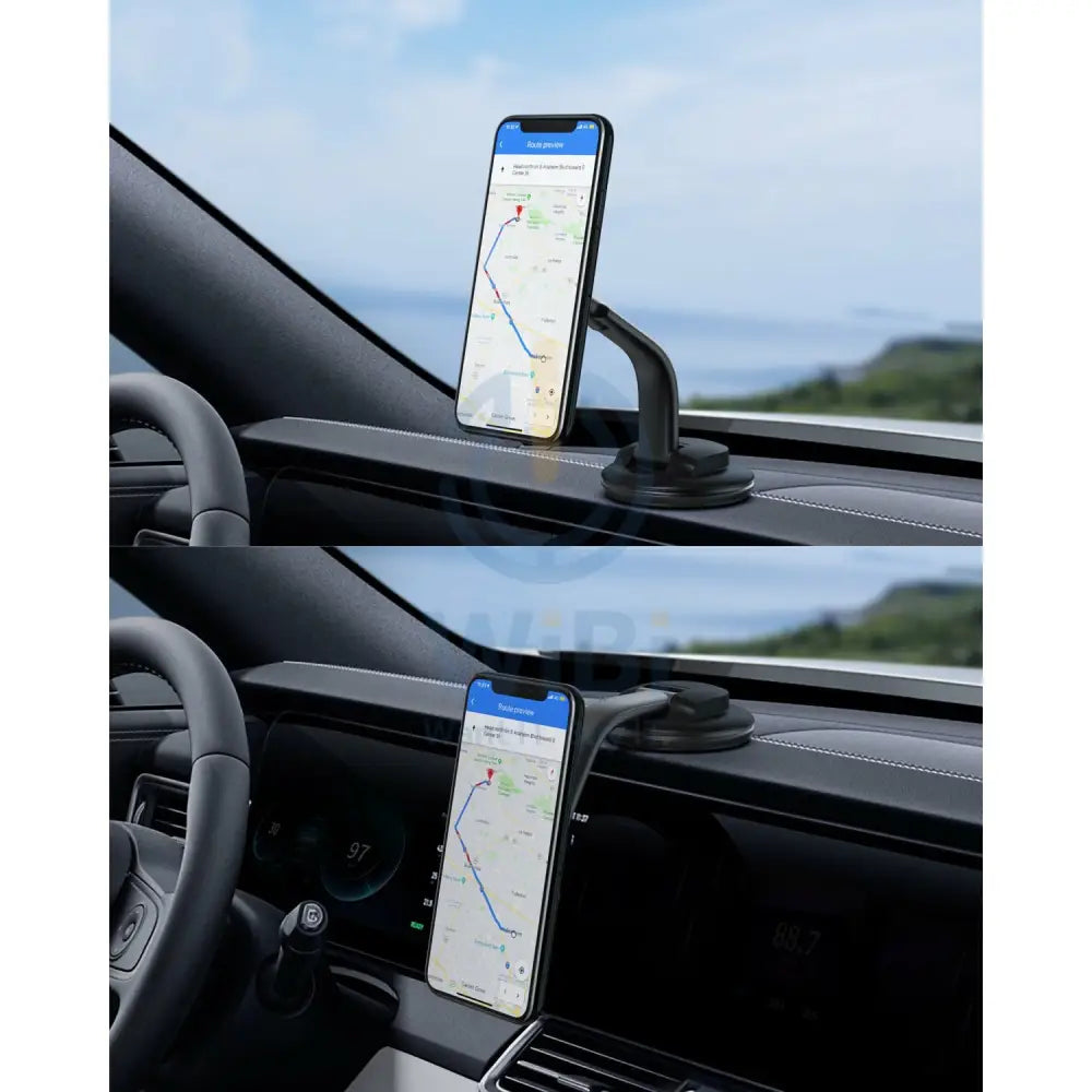 Aukey Dashboard Magnetic Phone Mount - Black Accessories > Mobiles & Tablets > Mobiles > Mobile Holder / Stands