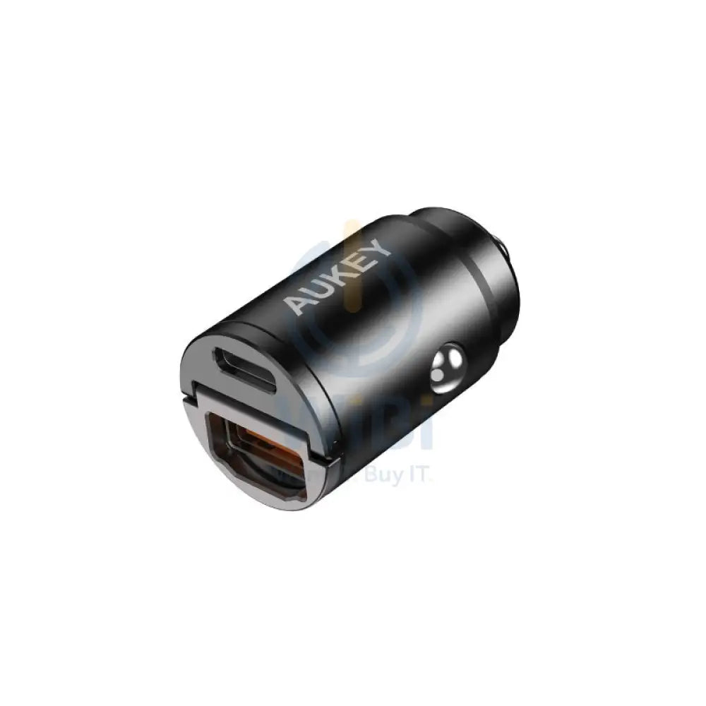 AUKEY Dual-Port Car Charger - 30W / USB-A / USB-C - Black Accessories > Mobiles & Tablets > Mobiles > Car Chargers