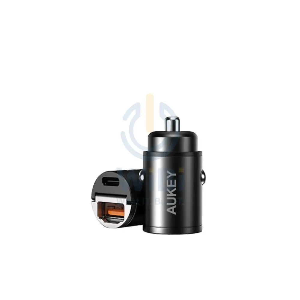 AUKEY Dual-Port Car Charger - 30W / USB-A / USB-C - Black Accessories > Mobiles & Tablets > Mobiles > Car Chargers