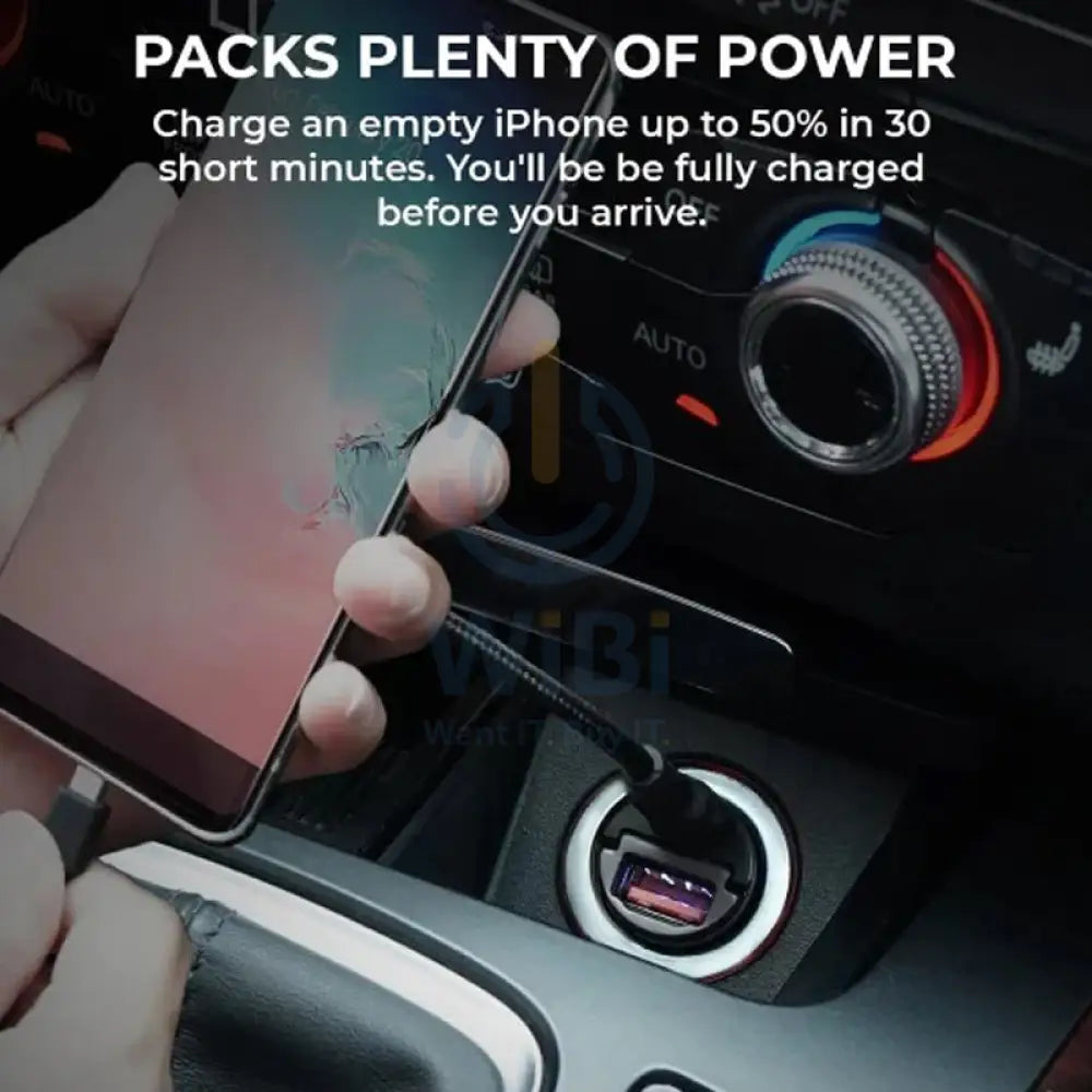 AUKEY Dual-Port Car Charger - 30W / USB-A / USB-C - Black Accessories > Mobiles & Tablets > Mobiles > Car Chargers