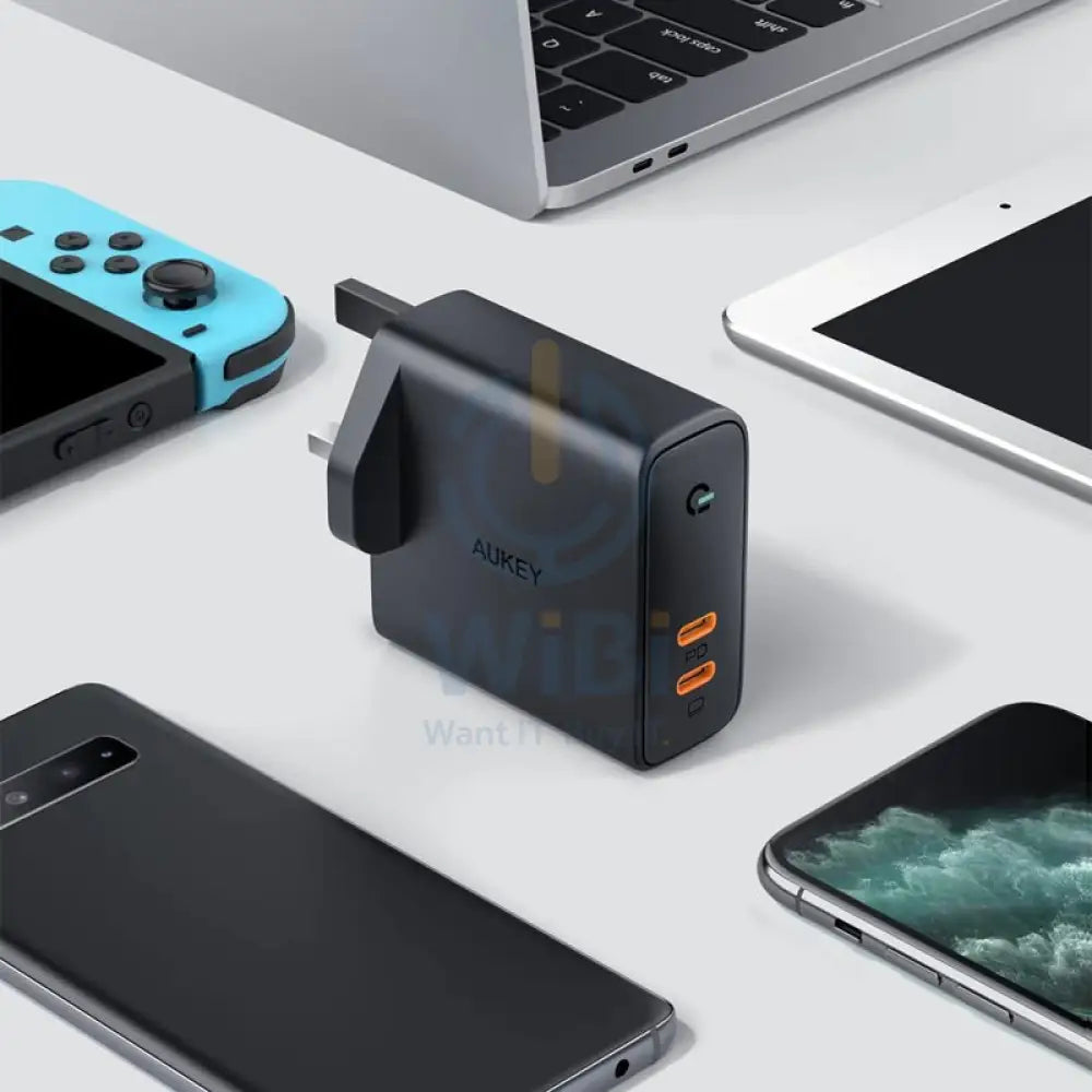 AUKEY Dual-Port Wall Charger with Dynamic Detect - 63W / Black Accessories > Power Adapters