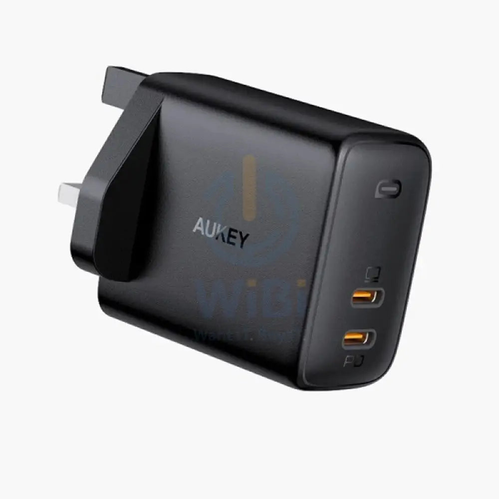 AUKEY Dual-Port Wall Charger with GaN Power Tech - 65W / Black Accessories > Power Adapters > Offer Zone