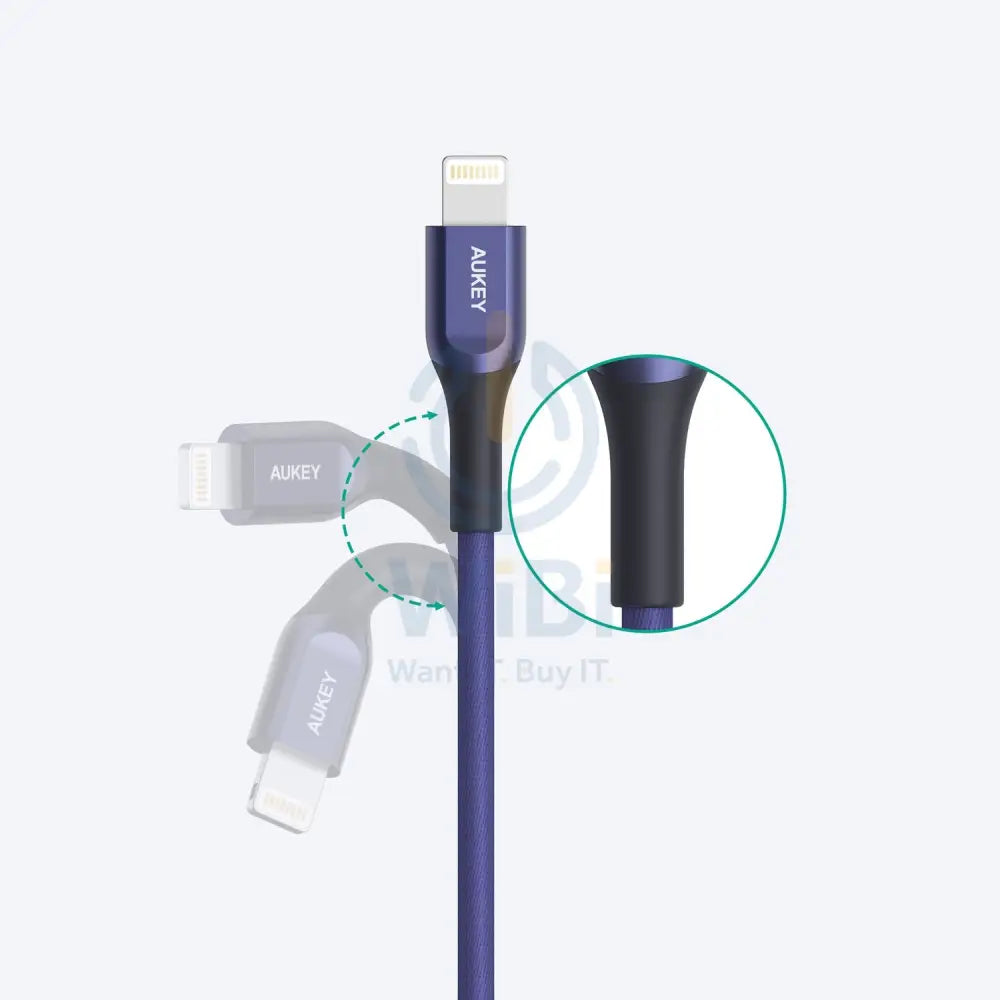 AUKEY Kevlar Core - MFI Lighting Cable / 1.2M / Blue Accessories > Cables & Converters > Cables > Offer Zone