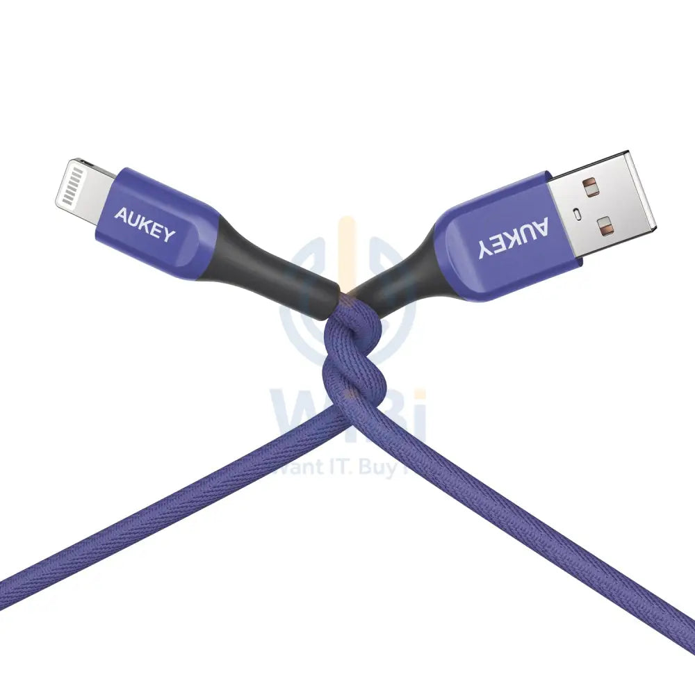 AUKEY Kevlar Core - MFI Lighting Cable / 1.2M / Blue Accessories > Cables & Converters > Cables > Offer Zone