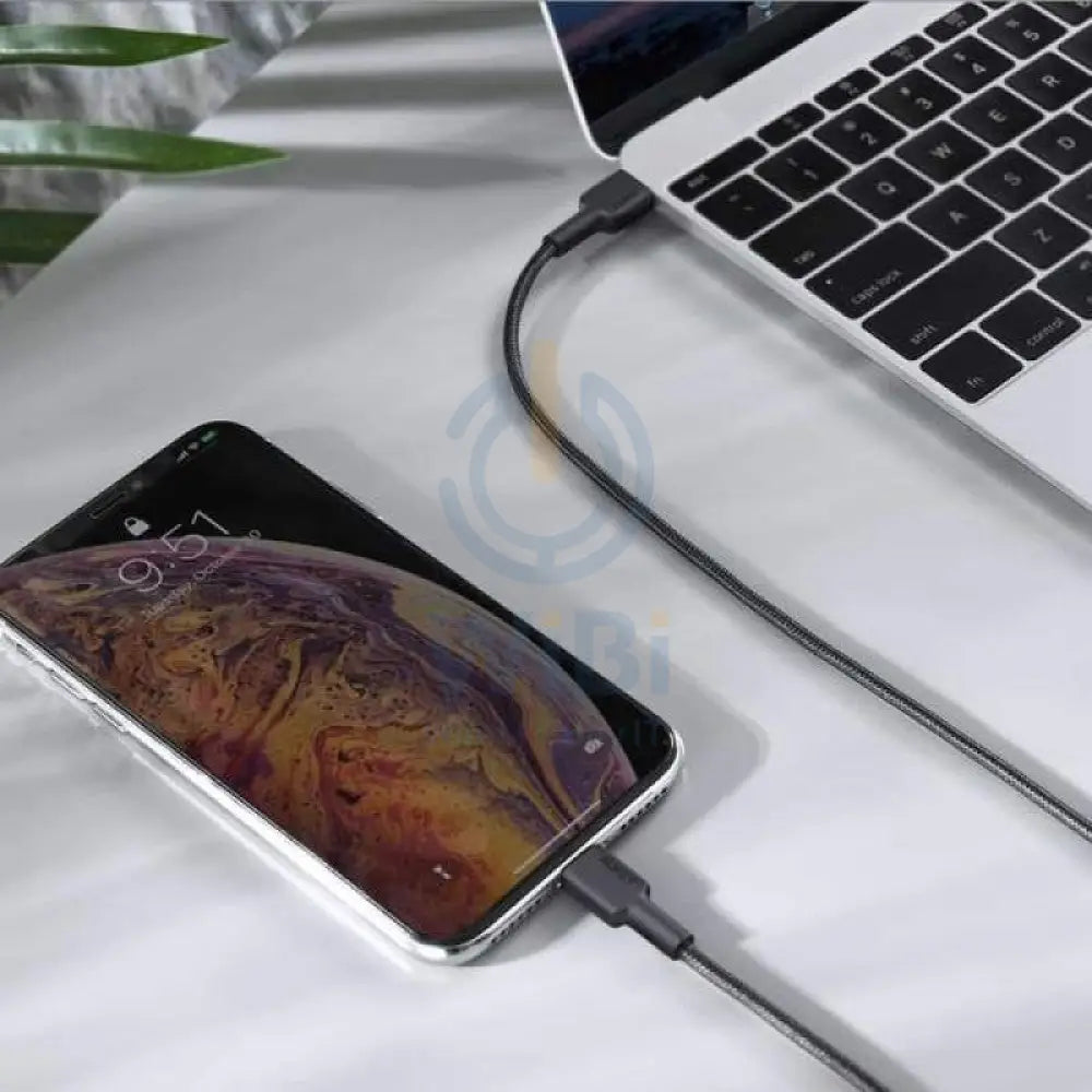 AUKEY MFI Braided Nylon USB-C To Lightning Cable - 2 m / Black Accessories > Cables & Converters > Cables > Offer Zone