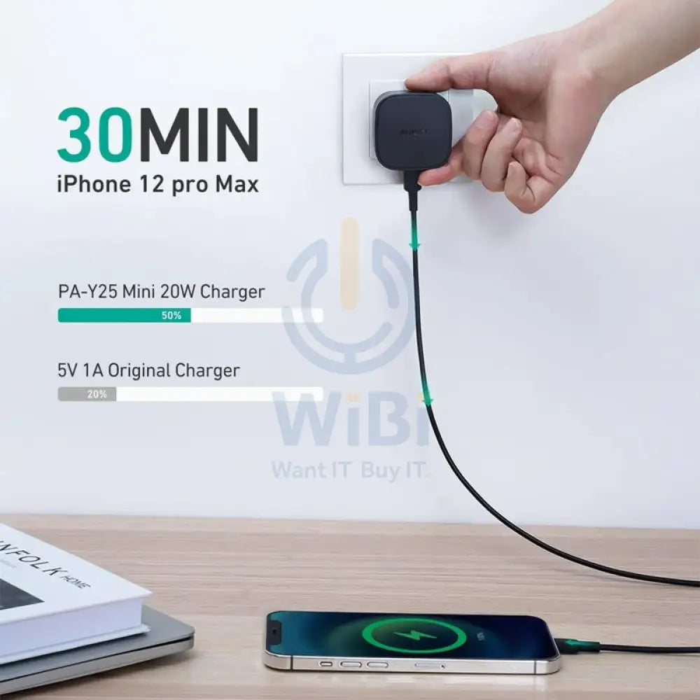 AUKEY USB-C Mini Adapter - 20W / Black Accessories > Power Adapters