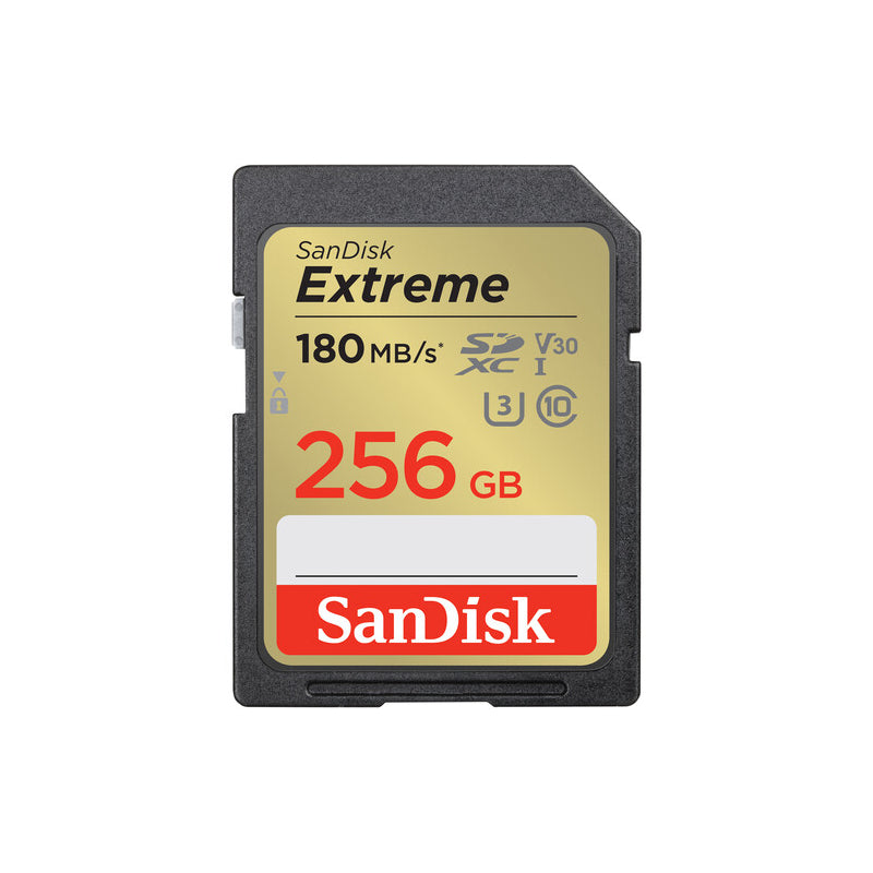 SanDisk Extreme SD UHS-I Card - 256GB / Up to 180MB/s