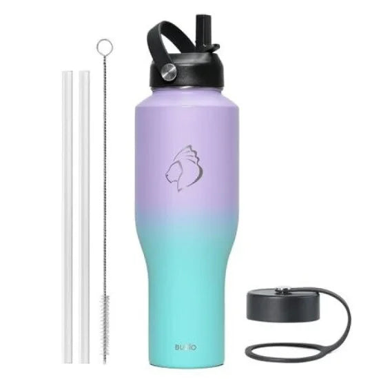 Buzio Trophy Series Water Bottle for Car 1.2L - Pink Green
