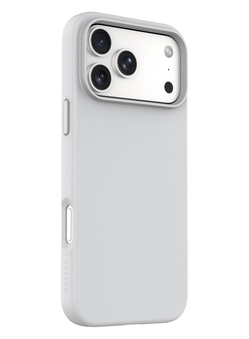 Levelo Dale MagSafe TPU+PC Solid Case For Apple iPhone 18 Pro - White