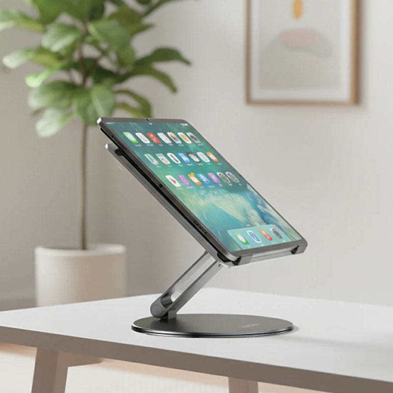Mowsil Adjustable Laptop Stand for Desk & Tablet - Silver