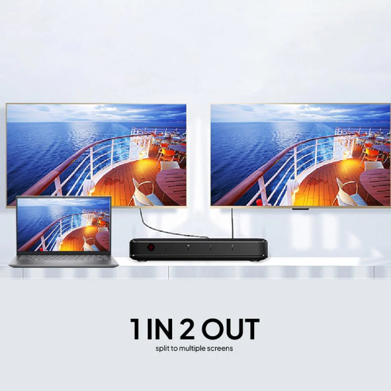 Mowsil HDMI Splitter - 4K@30Hz / Black