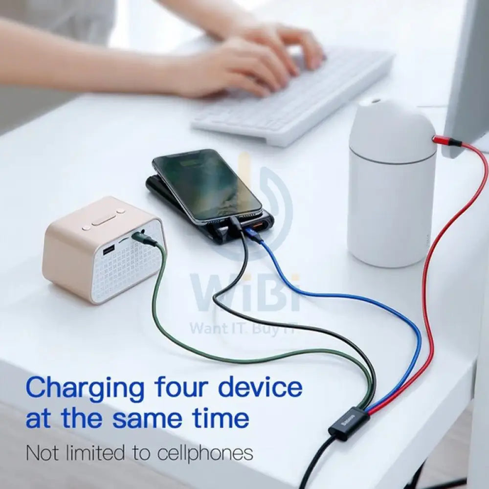 Baseus 4 in 1 Cable - 2x Lightning / USB-C / Micro USB - Cable Accessories > Cables & Converters > Cables