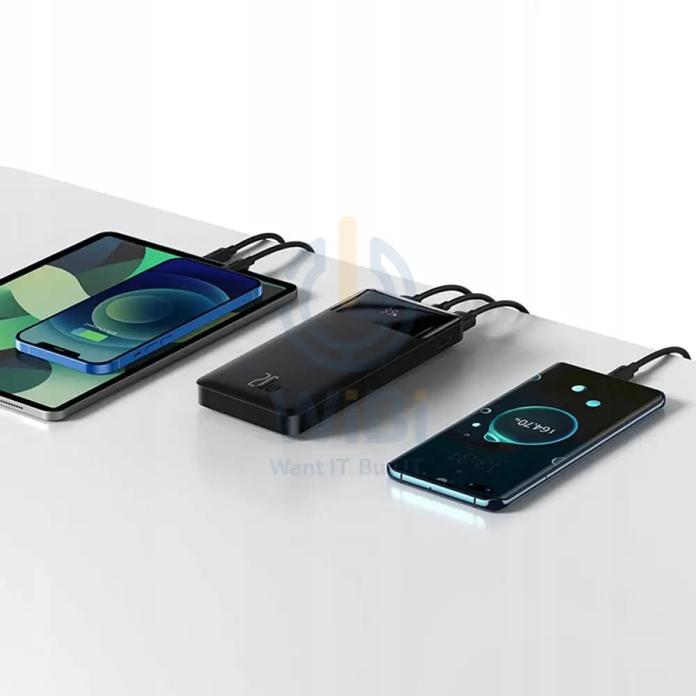 Baseus Bipow Digital Display 30000mAh Power Bank 20W - Black Accessories > Power Bank