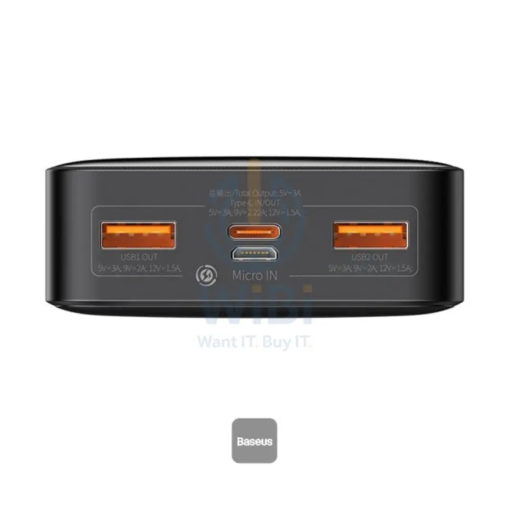 Baseus BiPow Digital Display Power Bank - 20000mAh / 20W / Black Accessories > Power Bank > Offer Zone