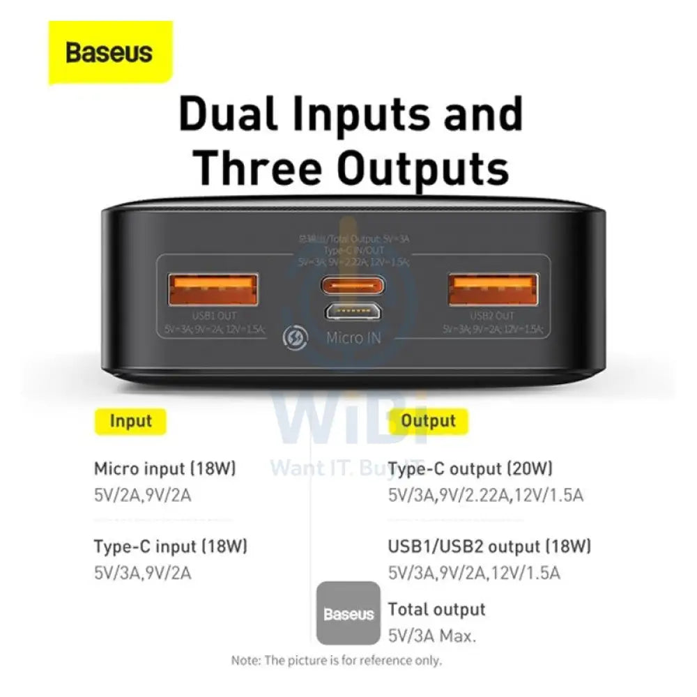 Baseus BiPow Digital Display Power Bank - 20000mAh / 20W / Black Accessories > Power Bank > Offer Zone