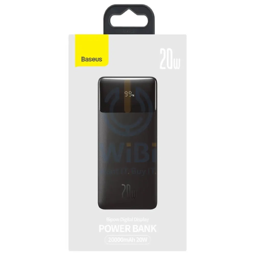 Baseus BiPow Digital Display Power Bank - 20000mAh / 20W / Black Accessories > Power Bank > Offer Zone