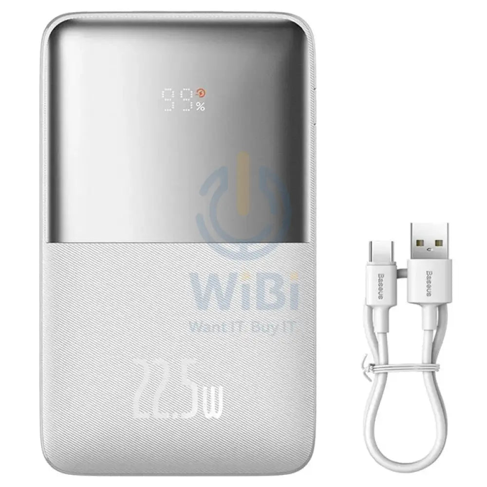 Baseus Bipow Pro Digital Display Fast Charge Power Bank - 20000mAh/ 22.5W/ White Accessories > Power Bank > Offer Zone