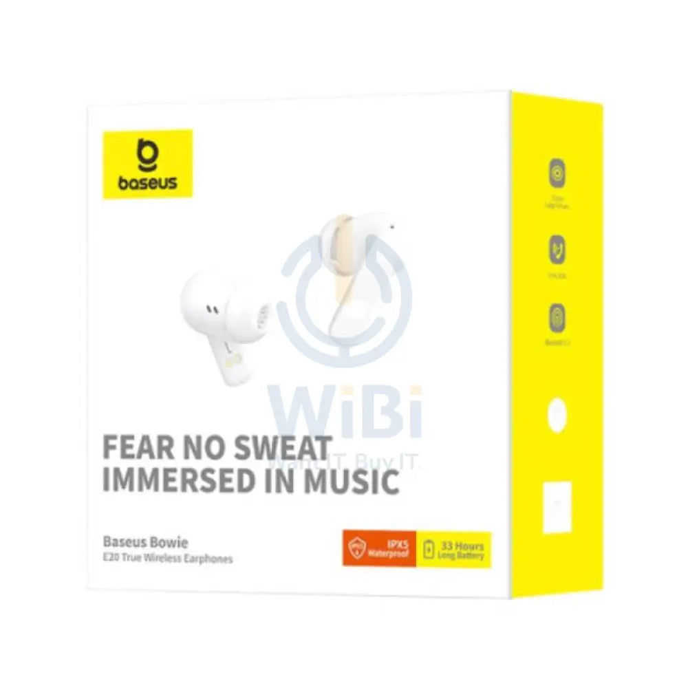 Baseus Bowie E20 True Wireless Earbuds - Bluetooth / Stellar White Accessories > Audio > Headphones