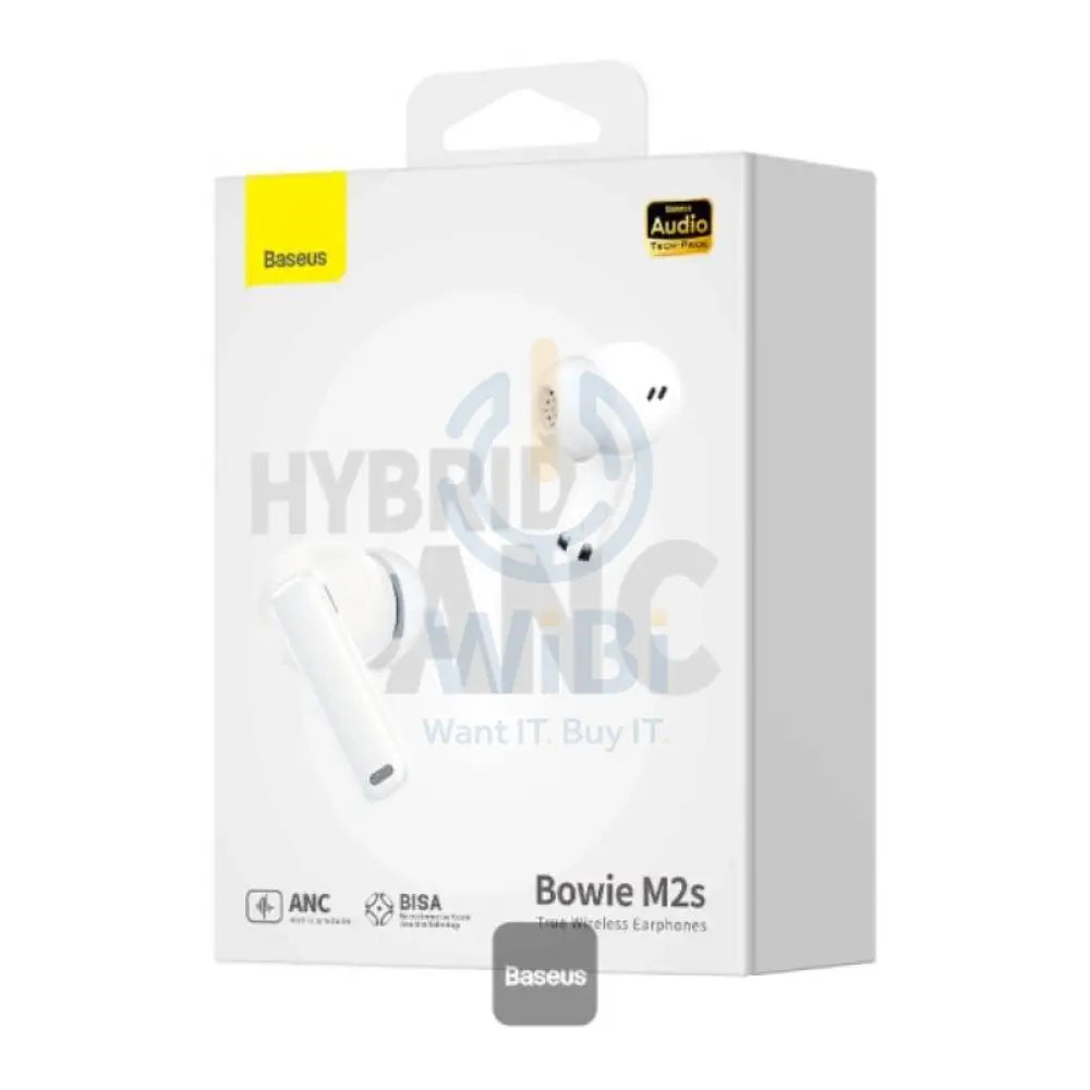 Baseus Bowie M2s True Wireless Earbuds - Moon White Accessories > Audio > Headphones