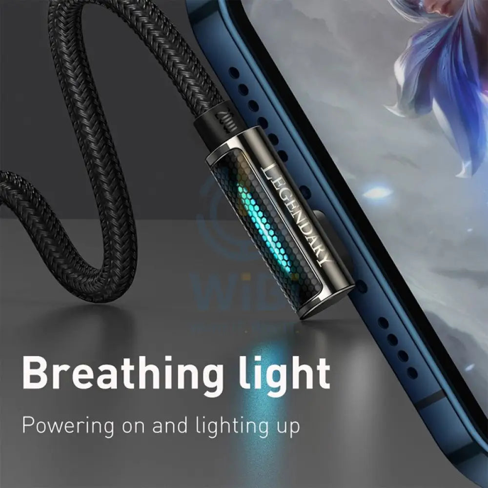 Baseus CATLCS-A01 Legend Series Elbow Fast Charging Data Cable Type-C to Lightning For iPhone PD 20W 2m Black