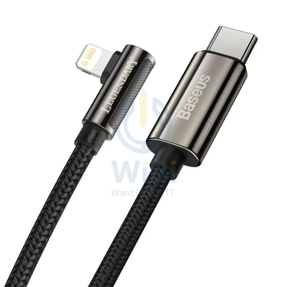 Baseus CATLCS-A01 Legend Series Elbow Fast Charging Data Cable Type-C to Lightning For iPhone PD 20W 2m Black