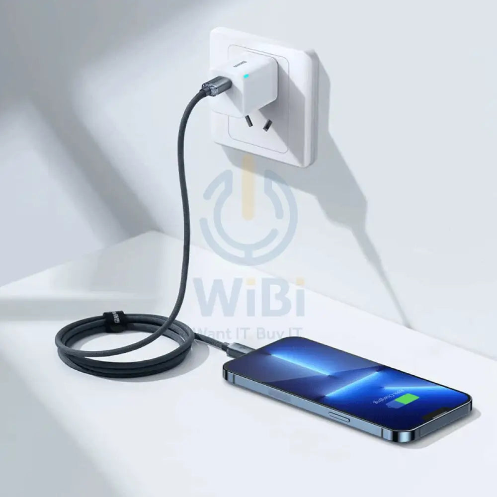 Baseus Crystal Shine Cable Type-C To Lightning Fast Charging Cable - 20W / 1.2M / Black Accessories > Cables &