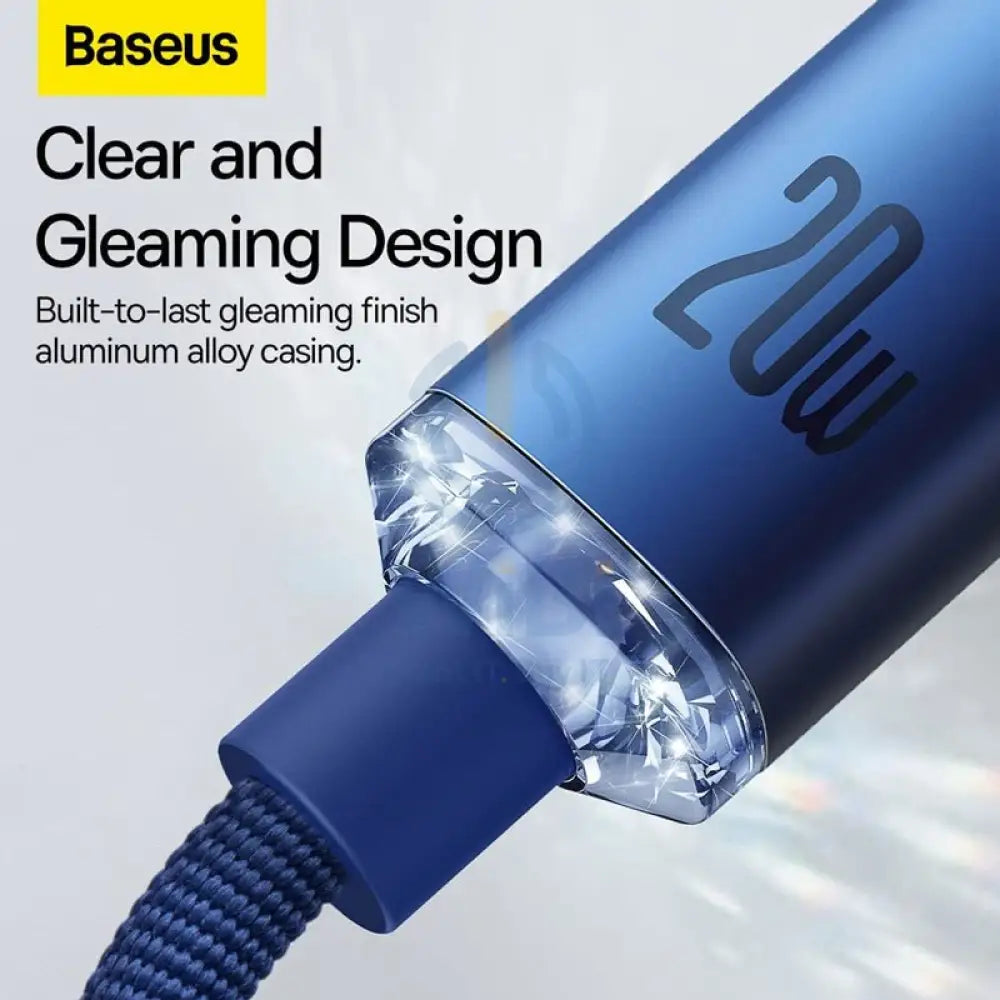 Baseus Crystal Shine Cable Type-C To Lightning Fast Charging Cable - 20W - 1.2M / Blue Accessories > Cables &