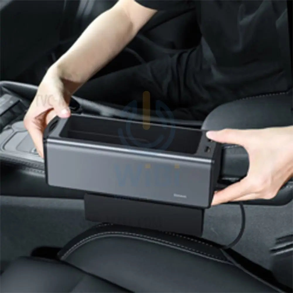 Baseus Deluxe Metal Armrest Console Organizer dual USB power supply - Black Accessories > Smart Devices