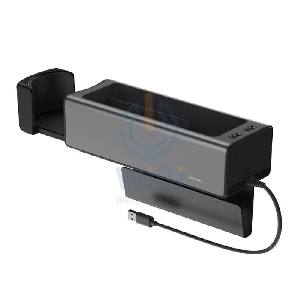 Baseus Deluxe Metal Armrest Console Organizer dual USB power supply - Black Accessories > Smart Devices