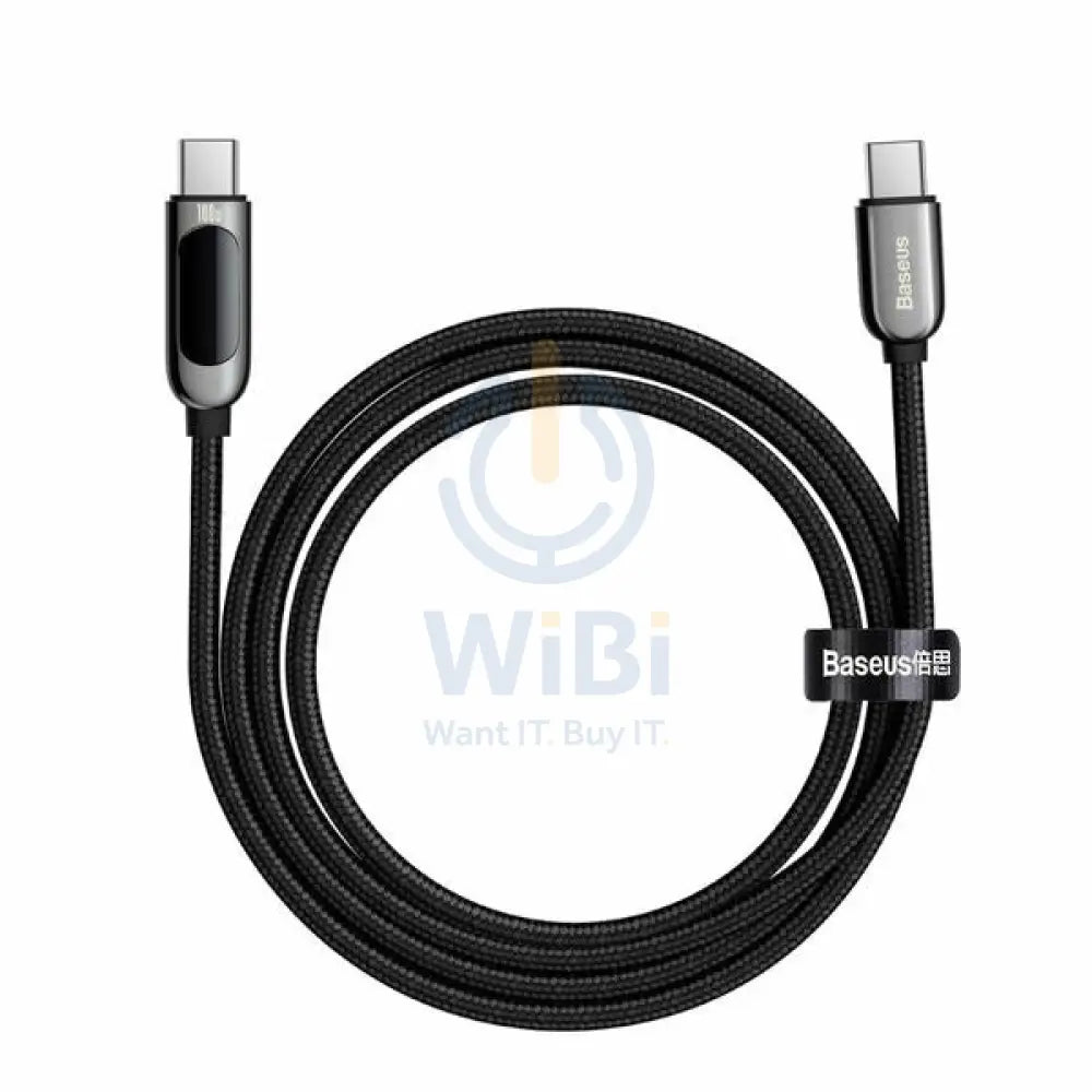 Baseus Display Fast Charging Data Cable Type-C to Type-C - 100W / 1m / Black Accessories > Cables & Converters > Cables