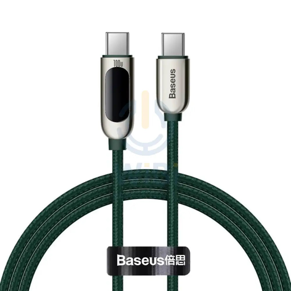 Baseus Display Fast Charging Data Cable Type-C to Type-C 100W 1m - Green Accessories > Cables & Converters > Cables >