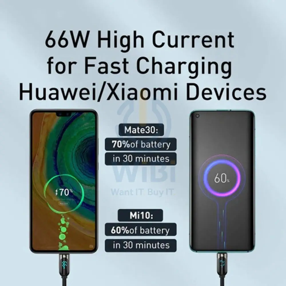 Baseus Display Fast Charging Data Cable USB to Type-C - 66W / 2m / Black Accessories > Cables & Converters > Cables >