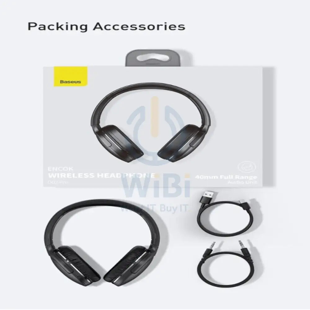 Baseus Encok Wireless headphone D02 Pro - Black Accessories > Audio > Headphones