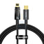Baseus Explorer Series Auto Power-Off Fast Charging Data Cable - Lightning / Type-C / 20W / 1 Meter / Black Accessories