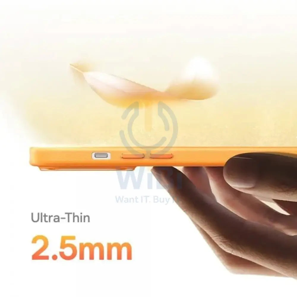 Baseus Fauxther Series Case for iPhone 15 Pro Max - Sunset Orange Accessories > Mobiles & Tablets > Mobiles > Covers &