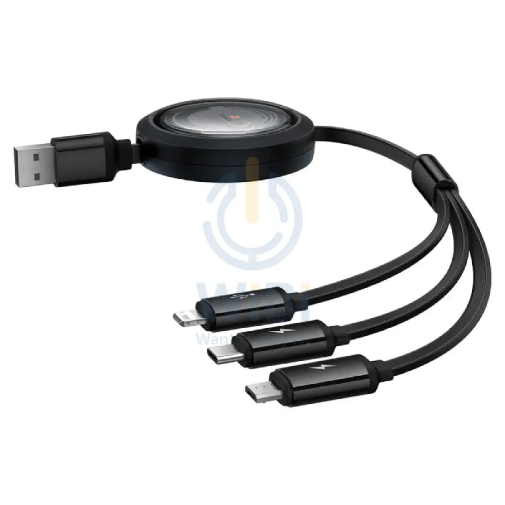 Baseus Free2Draw Charging Cable USB C / Micro USB / Lightning / 100W / 1.1 Meter / Black Accessories > Cables &
