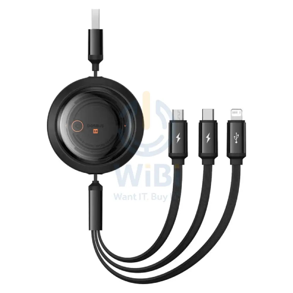 Baseus Free2Draw Charging Cable USB C / Micro USB / Lightning / 100W / 1.1 Meter / Black Accessories > Cables &