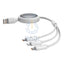 Baseus Free2Draw Charging Cable - USB-C / Micro USB / Lightning / 100W / 1.1 Meter / White Accessories > Cables &