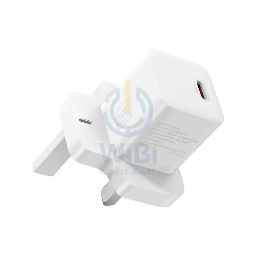 Baseus GaN5 Mini Fast Charger - 30W / Moon White Accessories > Power Adapters