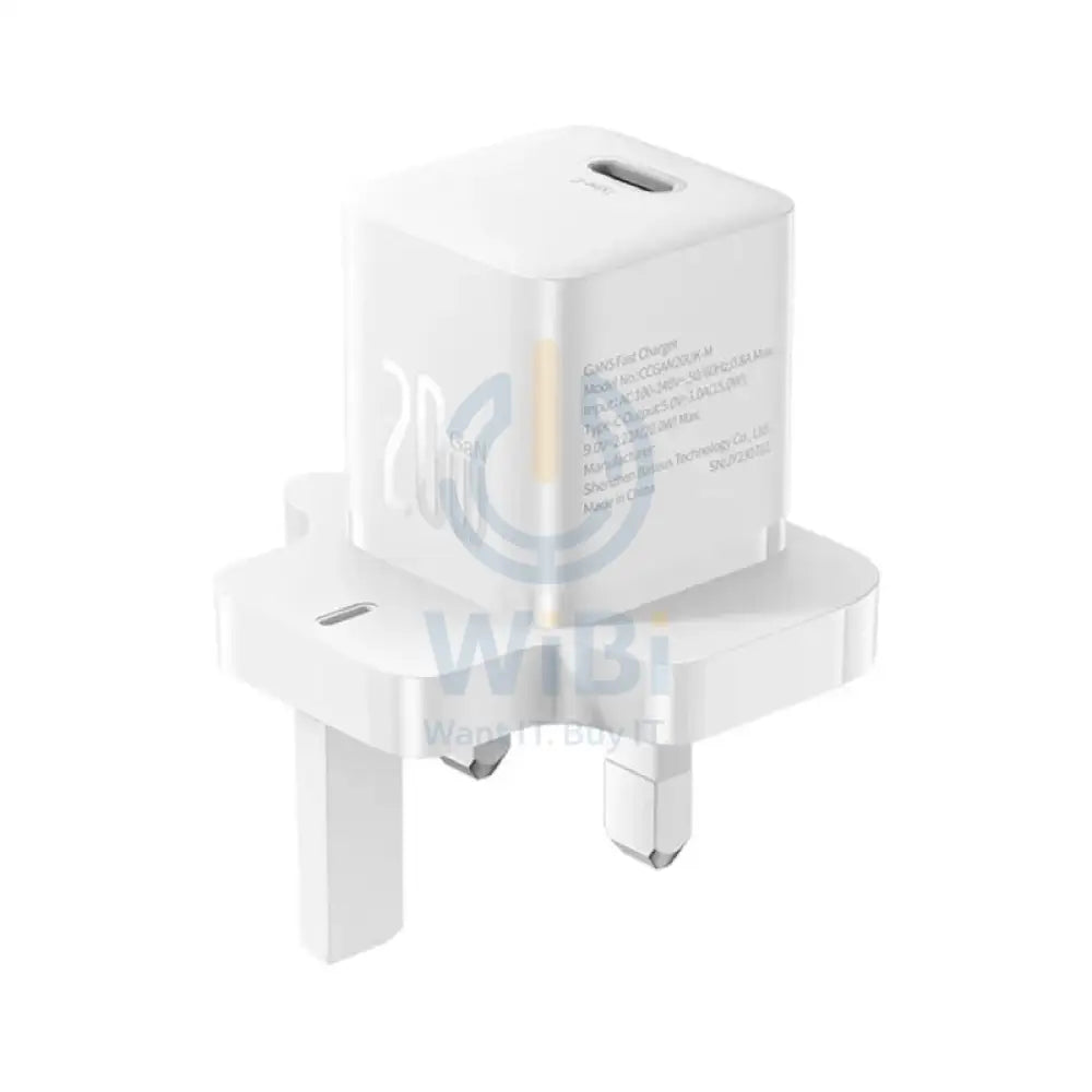Baseus GaN5 Mini Fast Charger - 30W / Moon White Accessories > Power Adapters