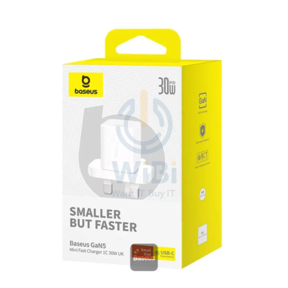 Baseus GaN5 Mini Fast Charger - 30W / Moon White Accessories > Power Adapters