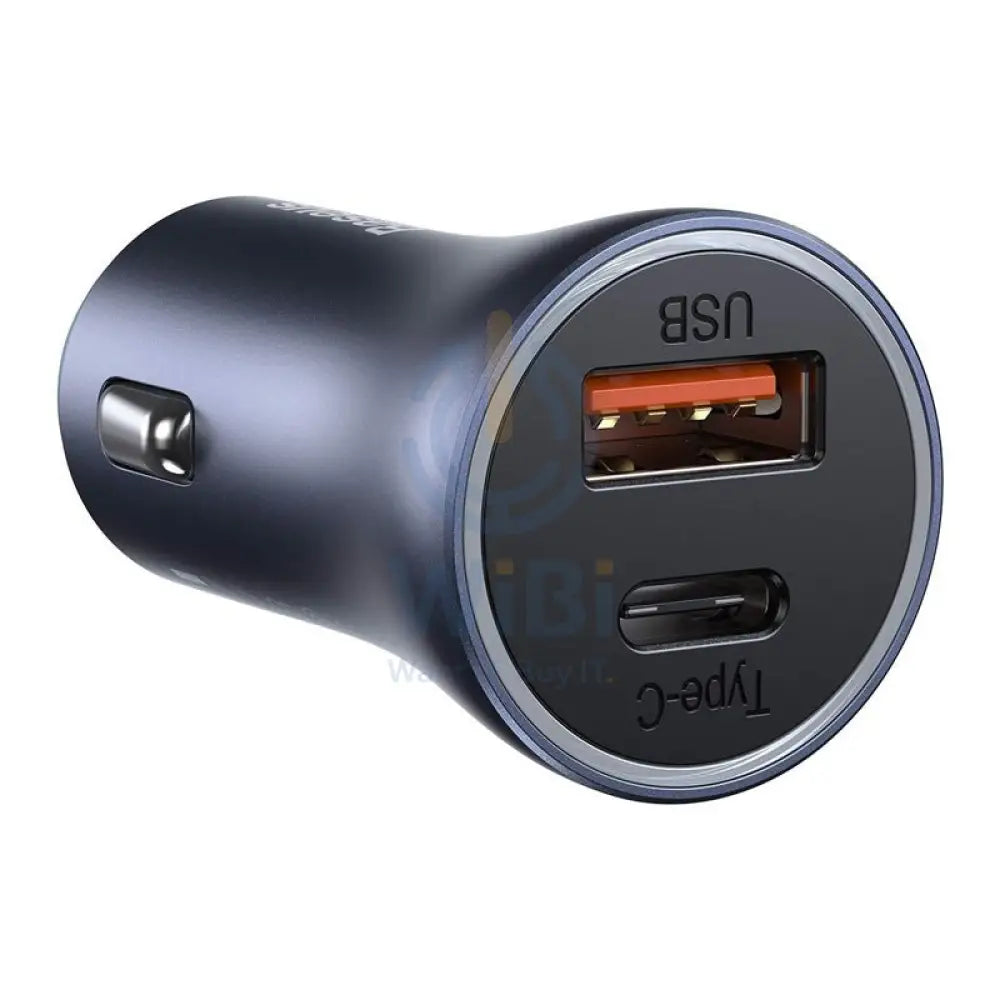 Baseus Golden Contactor Pro Dual Quick Charger - Car Charger / U + C 40W / Dark Gray Accessories > Mobiles & Tablets >