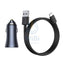 Baseus Golden Contactor Pro Dual Quick Charger - Car Charger / U + C 40W / Dark Gray Accessories > Mobiles & Tablets >
