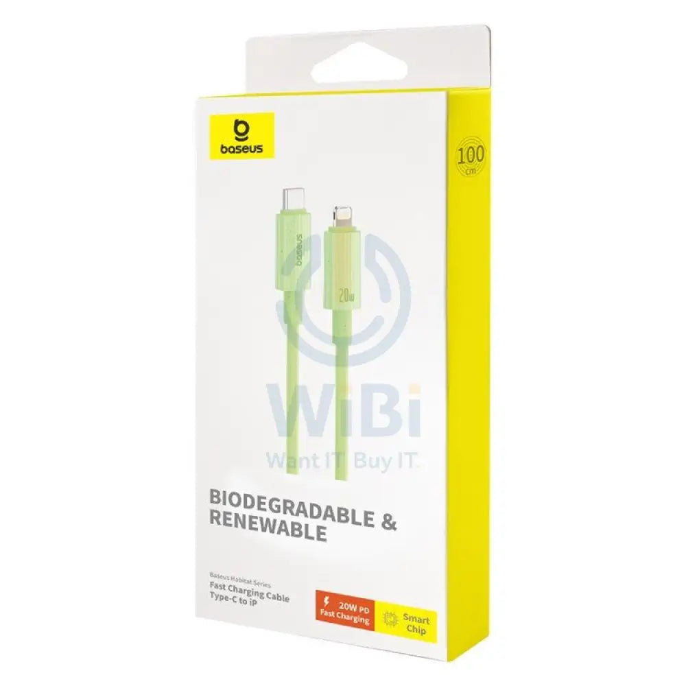 Baseus Habitat Series Fast Charging USB-C to Lightning Cable - 1M / Natural Green Accessories > Cables & Converters >