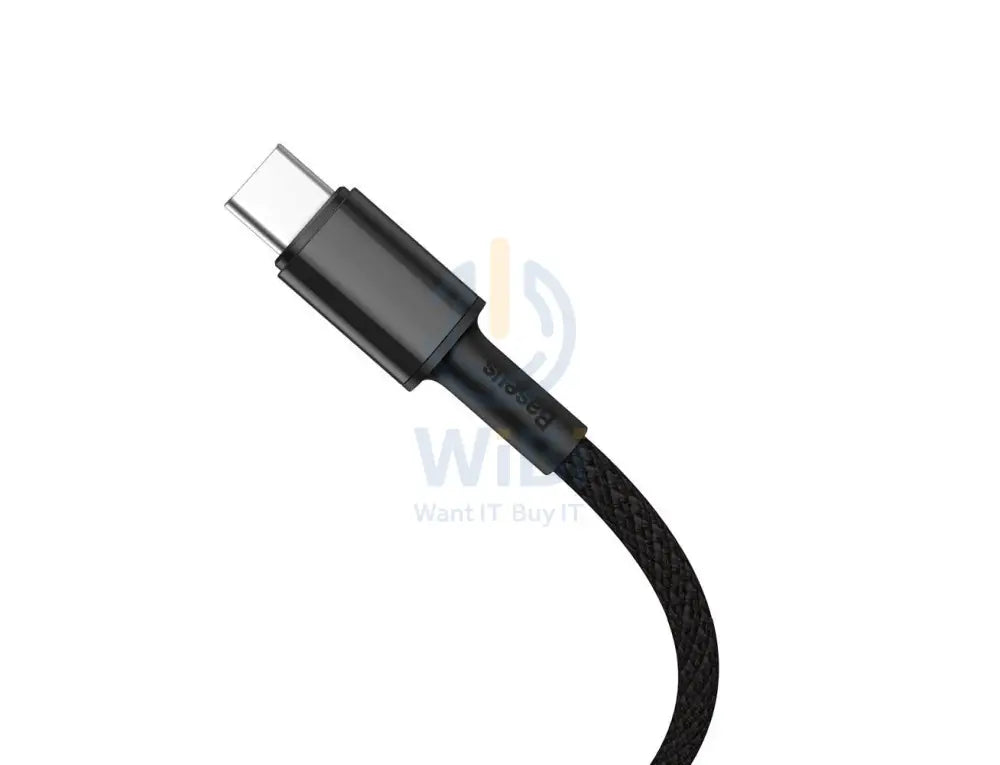 Baseus High Density Braided Fast Charging Data Cable - Type-C / 100W / 1 Meter / Black Accessories > Cables &
