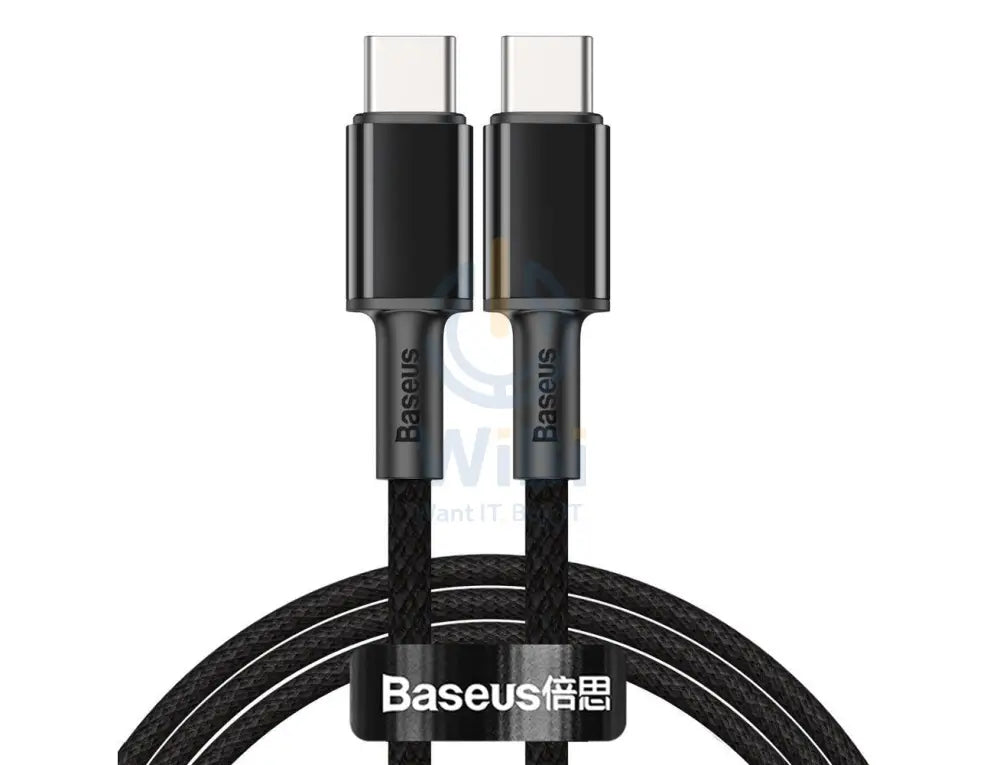 Baseus High Density Braided Fast Charging Data Cable - Type-C / 100W / 2 Meter / Black Accessories > Cables &