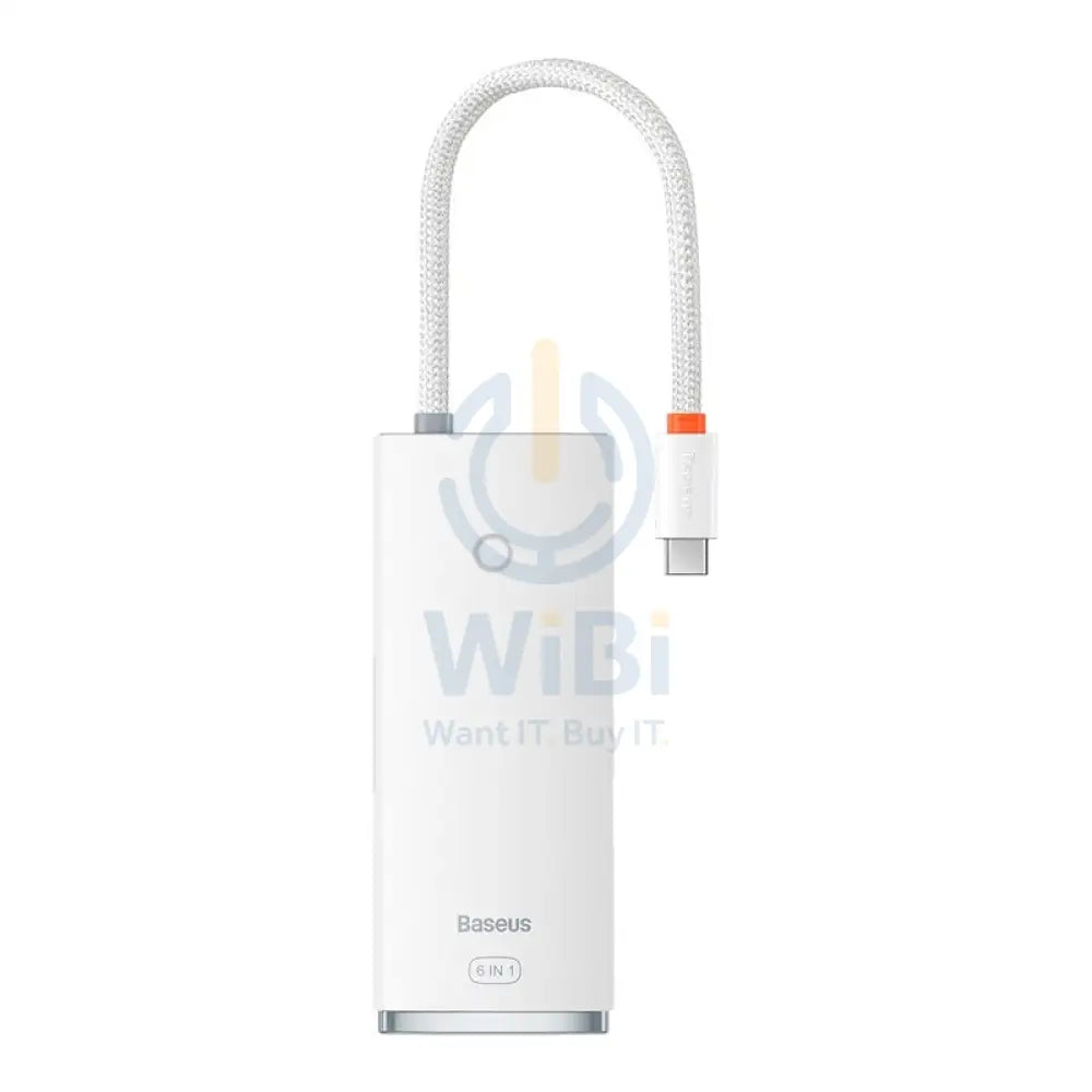 Baseus Lite Series 6-in-1 HUB Docking Station - White Accessories > USB Hub