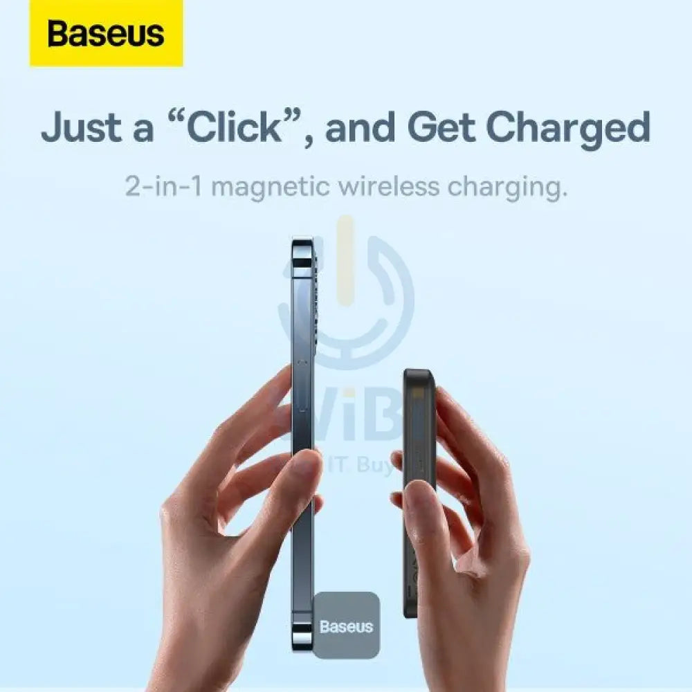 Baseus Magnetic Mini Wireless Fast Charge Power Bank - 10000mAh / 20W / White Accessories > Power Adapters