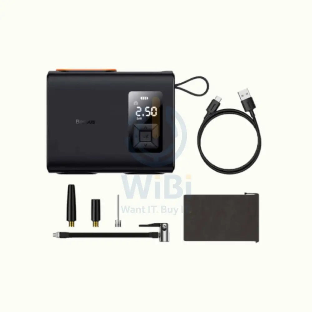 Baseus Mega Energy Pump Series Dual Cylinder Wireless Inflator - Black Accessories > Outdoor & Travel
