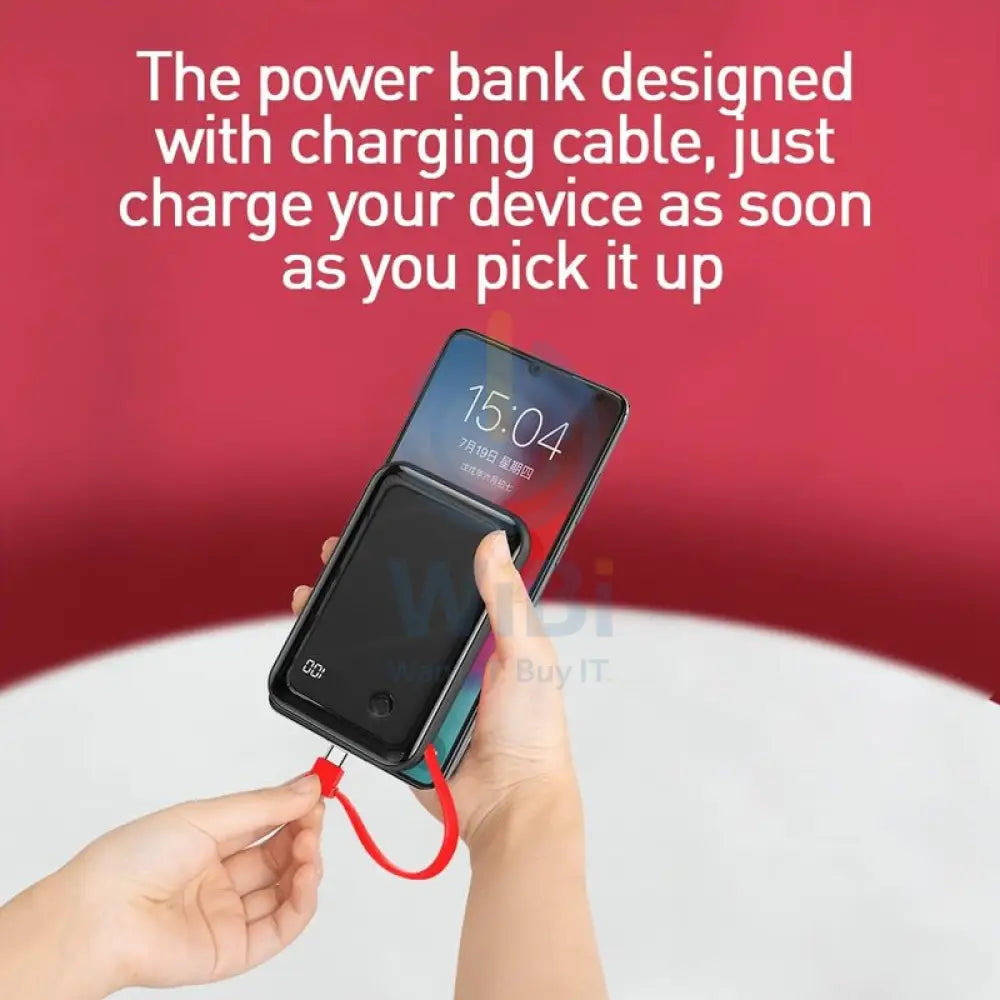 Baseus Mini S Digital Display Power Bank - 10000mah / USB / 3A / Black Accessories > Power Bank